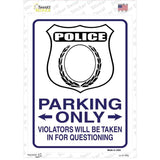 Police Only Novelty Rectangle Sticker Decal