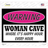 Woman Cave Its Happy Hour Novelty Rectangle Sticker Decal