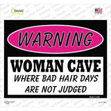 Woman Cave Bad Hair Days Novelty Rectangle Sticker Decal