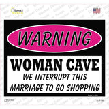 Woman Cave We Interrupt This Marriage Novelty Rectangle Sticker Decal
