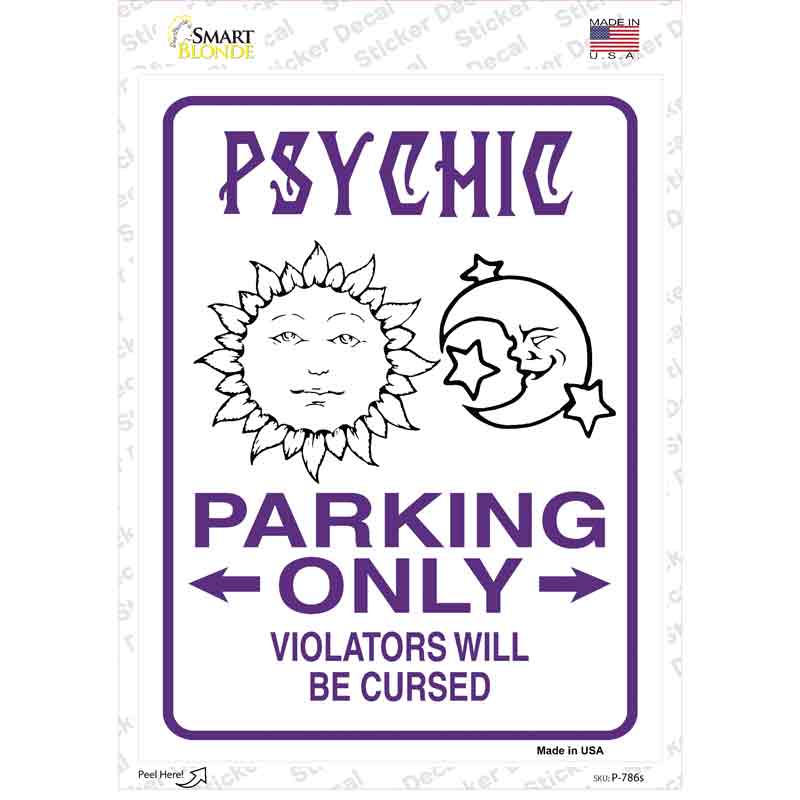 Psychic Only Novelty Rectangle Sticker Decal