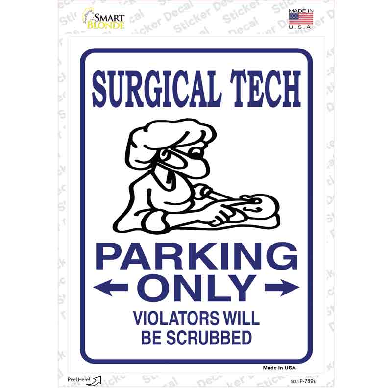 Surgical Tech Only Novelty Rectangle Sticker Decal