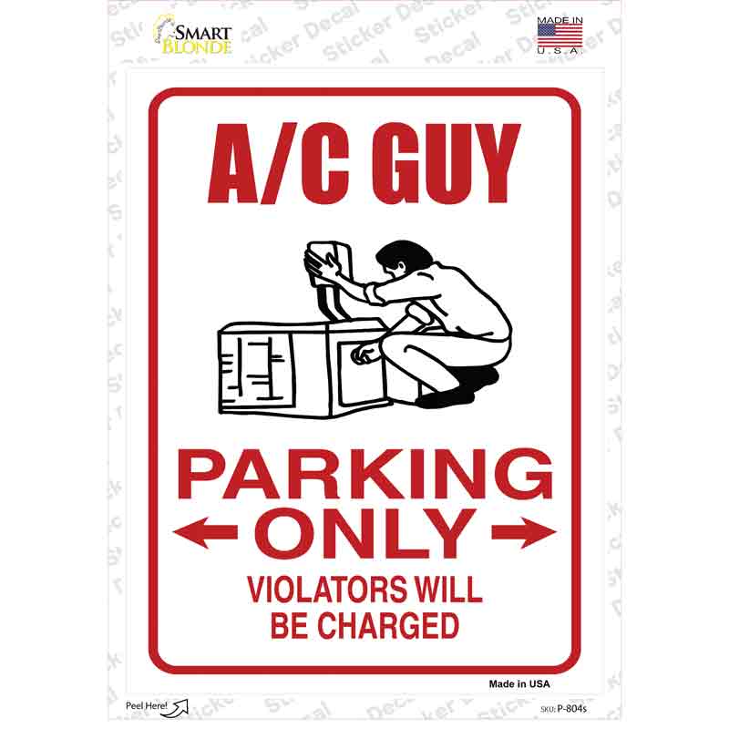 AC Guy Only Novelty Rectangle Sticker Decal