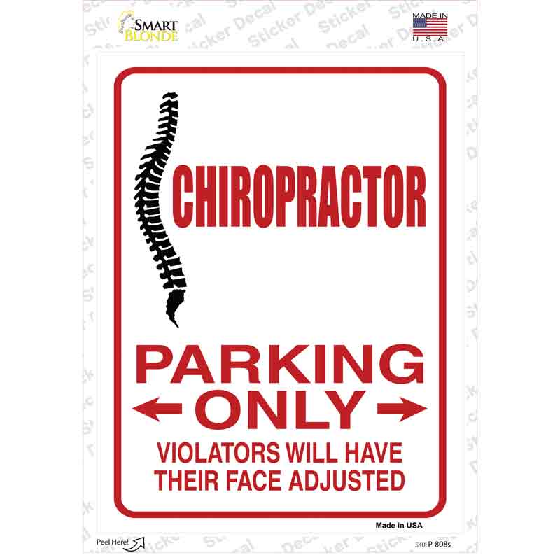 Chiropractor Only Novelty Rectangle Sticker Decal