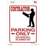 Contractor Only Novelty Rectangle Sticker Decal