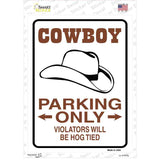 Cowboy Only Novelty Rectangle Sticker Decal