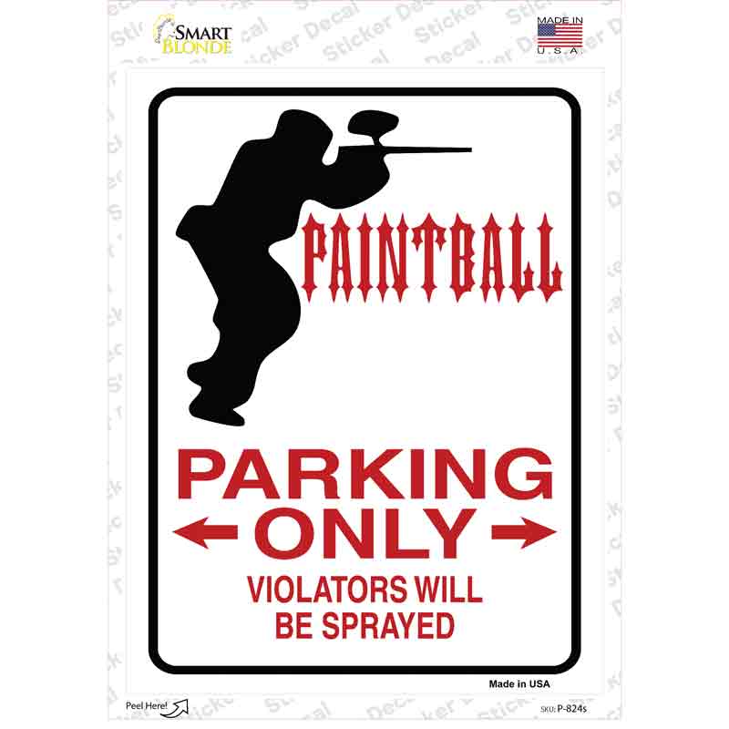 Paintballer Only Novelty Rectangle Sticker Decal