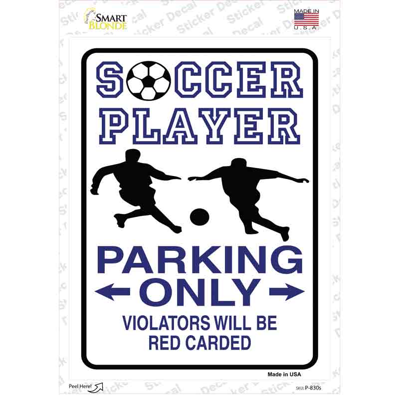 Soccer Only Novelty Rectangle Sticker Decal