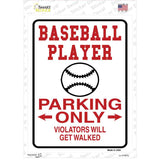 Baseball Only Novelty Rectangle Sticker Decal