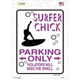 Surfer Chick Only Novelty Rectangle Sticker Decal