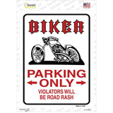 Biker Parking Only Novelty Rectangle Sticker Decal