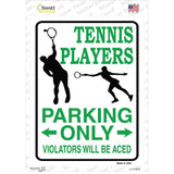 Tennis Player Only Novelty Rectangle Sticker Decal