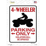 4 Wheeler Only Novelty Rectangle Sticker Decal