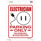 Electrician Parking Electrocuted Novelty Rectangular Sticker Decal