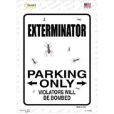 Exterminator Parking Bombed Novelty Rectangular Sticker Decal