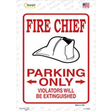 Fire Chief Parking Extinguished Novelty Rectangular Sticker Decal
