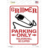 Groomer Parking Clipped Novelty Rectangular Sticker Decal