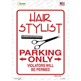 Hair Stylist Parking Permed Novelty Rectangular Sticker Decal