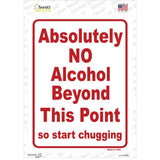 No Alcohol Beyond This Point Novelty Rectangle Sticker Decal