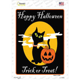 Happy Halloween Black Cat Novelty Rectangle Sticker Decal