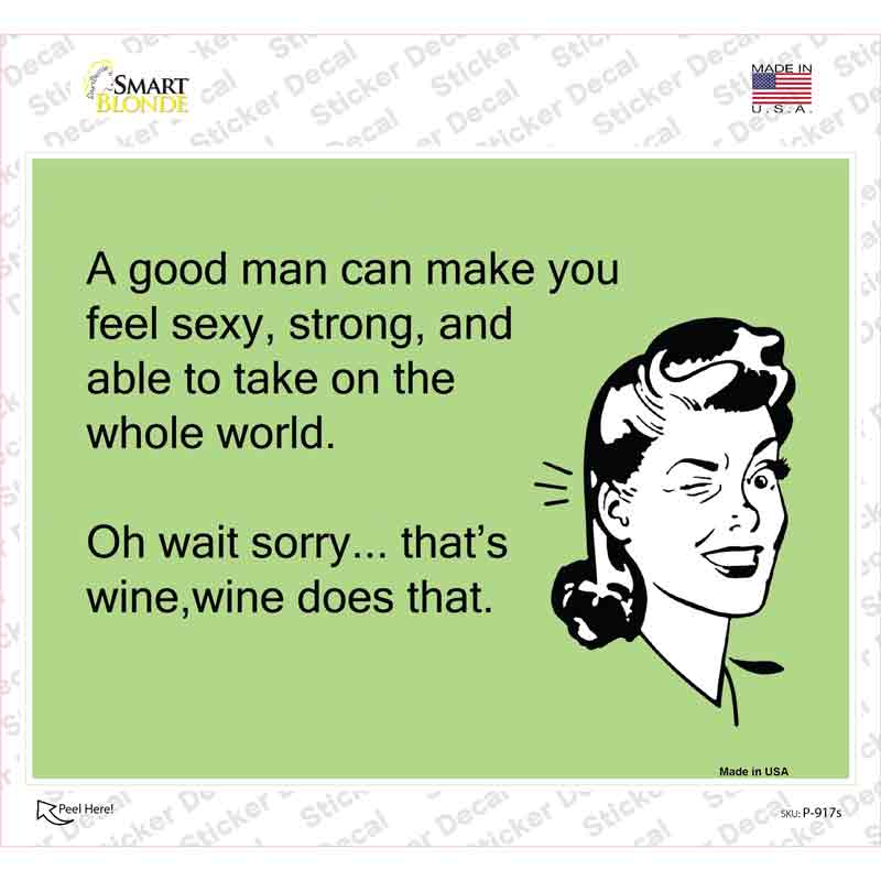 Wine does that Novelty Rectangle Sticker Decal