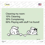 Cleaning My Room Novelty Rectangle Sticker Decal
