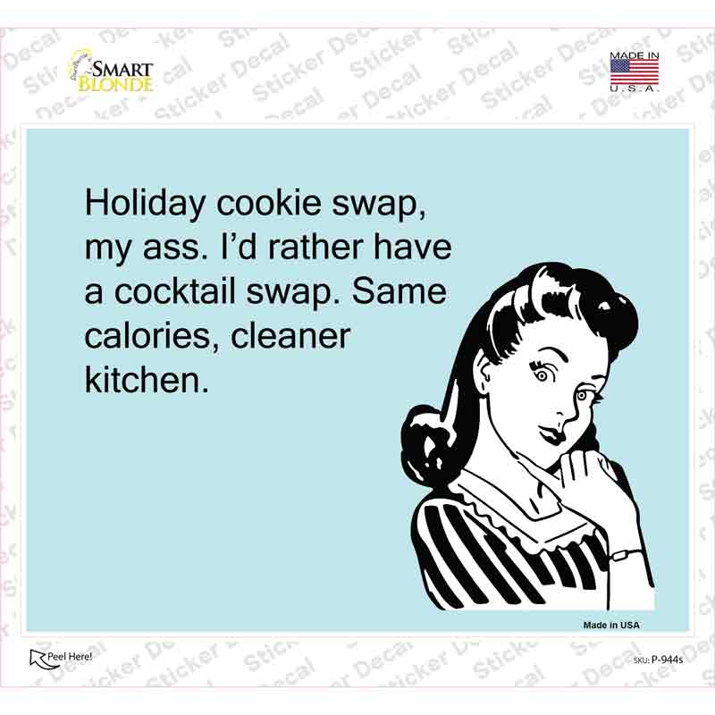 Holiday Cookie Swap Novelty Rectangle Sticker Decal