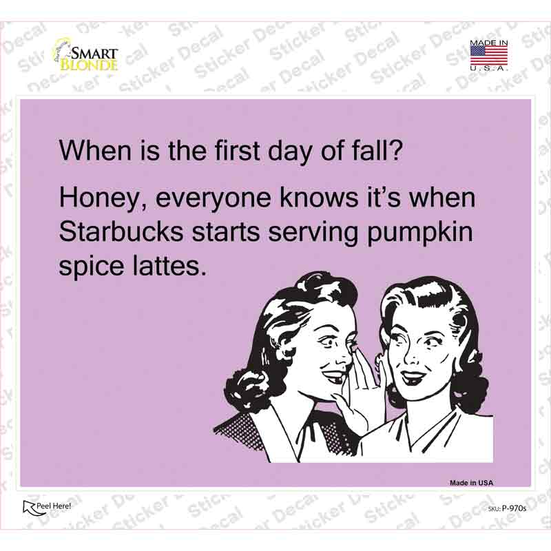 First Day Of Fall Novelty Rectangle Sticker Decal