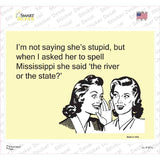 Im Not Saying Shes Stupid Novelty Rectangle Sticker Decal