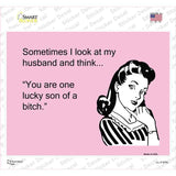 Sometimes I look At My Husband Novelty Rectangle Sticker Decal