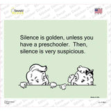 Silence Is Golden Novelty Rectangle Sticker Decal