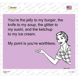 The Jelly To My Burger Novelty Rectangle Sticker Decal