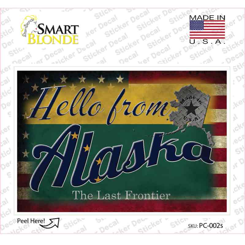 Hello From Alaska Novelty Postcard Sticker Decals