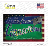 Hello From Connecticut Novelty Postcard Sticker Decals