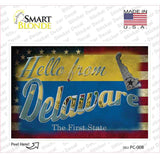 Hello From Delaware Novelty Postcard Sticker Decals