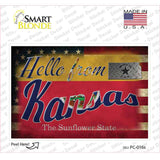 Hello From Kansas Novelty Postcard Sticker Decals