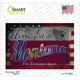 Hello From Montana Novelty Postcard Sticker Decals