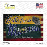 Hello From Wisconsin Novelty Postcard Sticker Decals