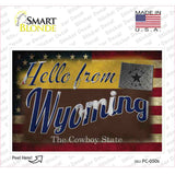 Hello From Wyoming Novelty Postcard Sticker Decals
