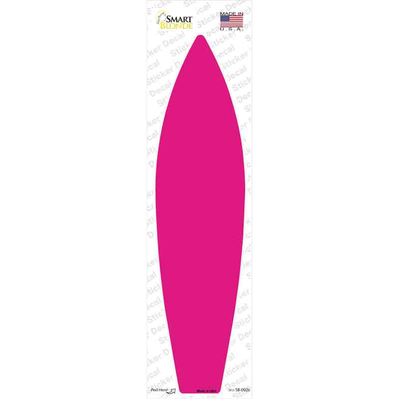 Pink Solid Novelty Surfboard Sticker Decal