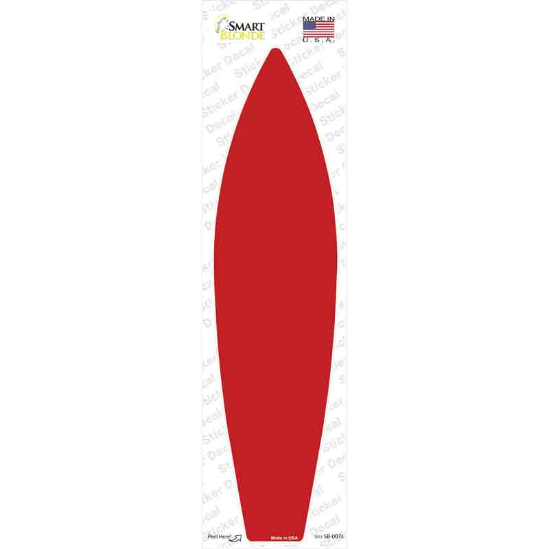 Red Solid Novelty Surfboard Sticker Decal