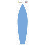 Light Blue Solid Novelty Surfboard Sticker Decal