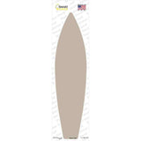Tan Solid Novelty Surfboard Sticker Decal