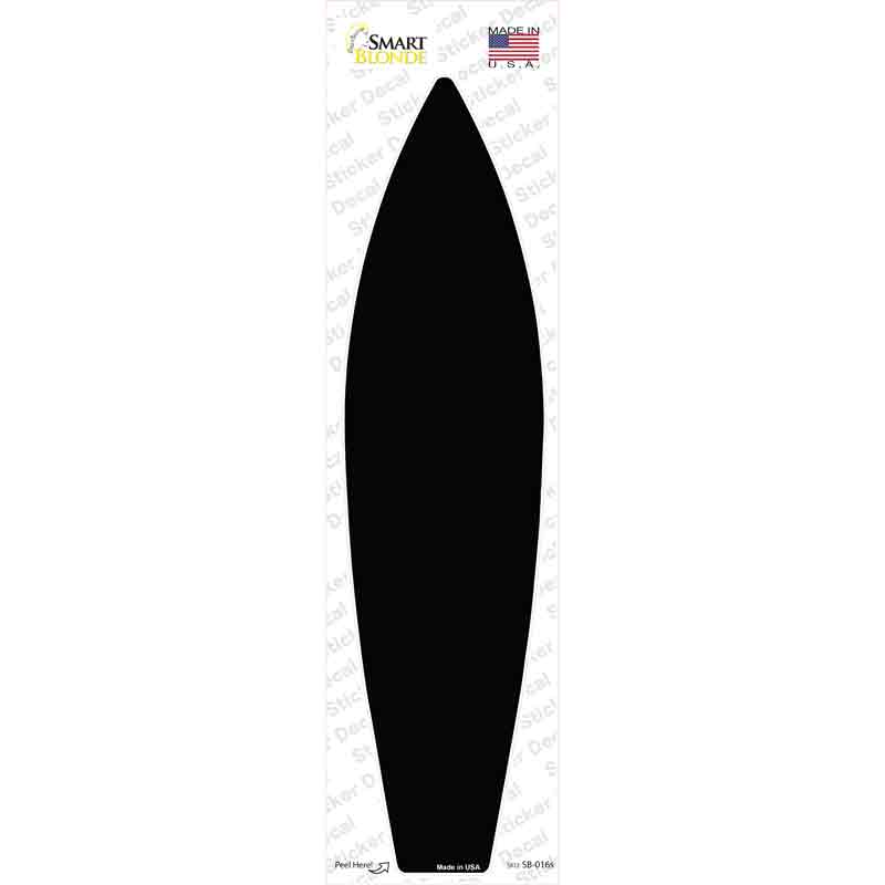 Black Solid Novelty Surfboard Sticker Decal