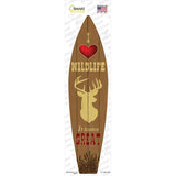 I Love Wildlife Novelty Surfboard Sticker Decal