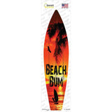 Beach Bum Sunset Novelty Surfboard Sticker Decal