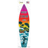 Keep Calm Surf On Novelty Surfboard Sticker Decal