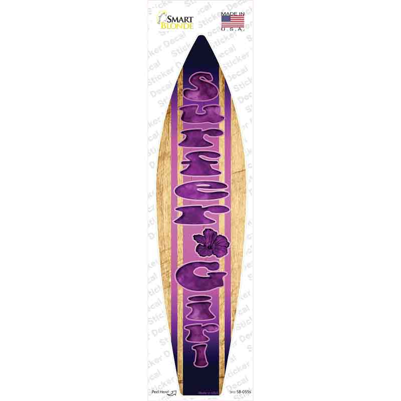 Surfer Girl Novelty Surfboard Sticker Decal