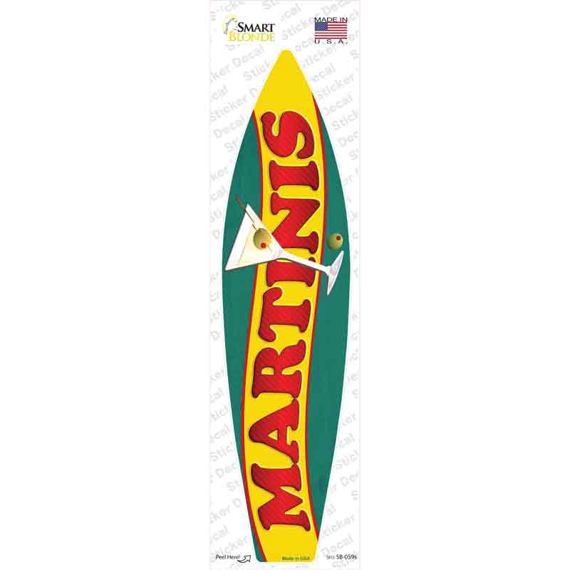 Martinis Novelty Surfboard Sticker Decal