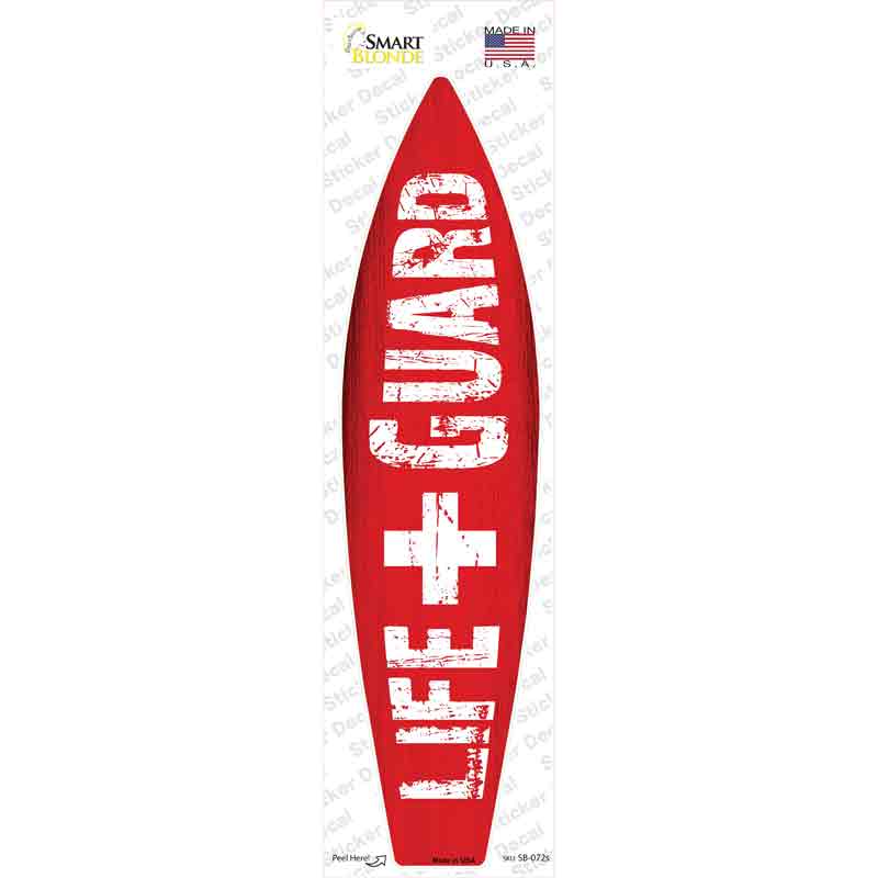 Life Guard Novelty Surfboard Sticker Decal
